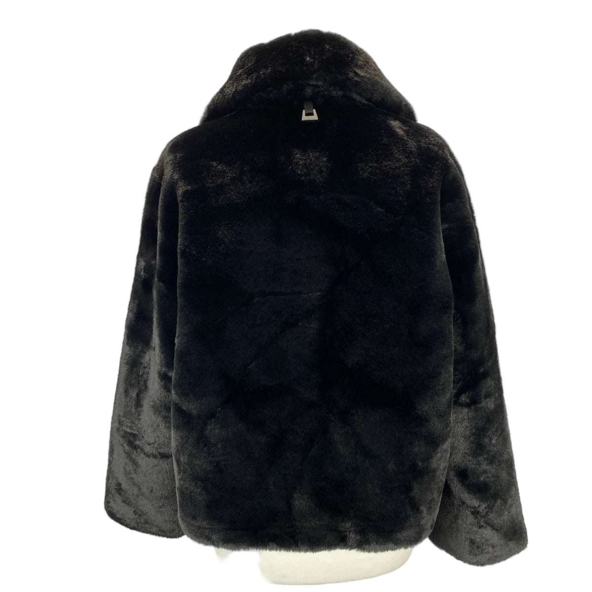 Apparis New £368 Black Faux Fur Crop Jacket M