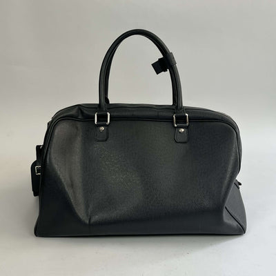 Louis Vuitton Black Leather Large Weekend Bag