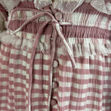 Fillyboo Brand New £540 Charm Your Way Pink Gingham Maxi Dress S