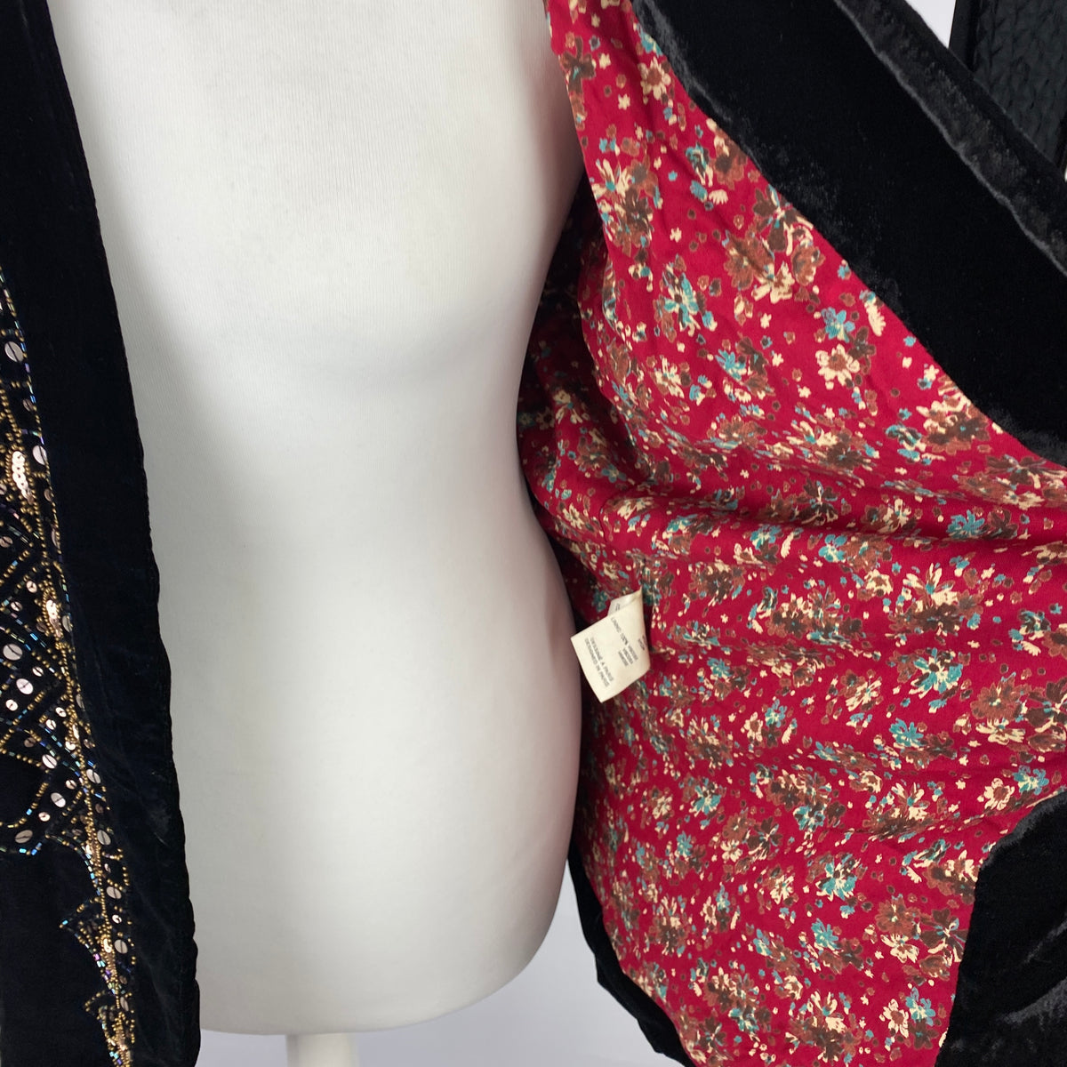 Antik Batik New £525 Black Embellished Velvet Belted Jacket M
