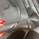 Louis Vuitton Black Leather Large Weekend Bag