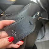 Louis Vuitton Black Leather Large Weekend Bag