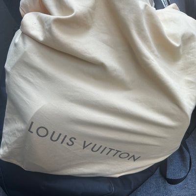Louis Vuitton Black Leather Large Weekend Bag