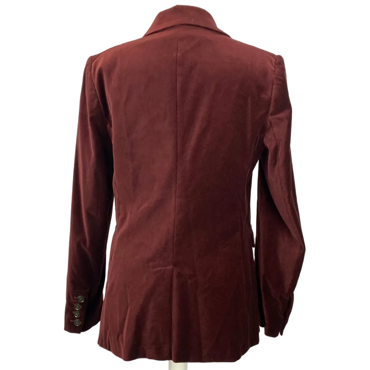 Paige New £435 Burgundy Cotton Velvet Blazer M
