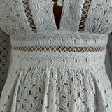 Zimmermann White Guipure Midi Dress S