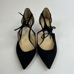 Jimmy Choo Black Suede & Leather Low Heel Pumps 40