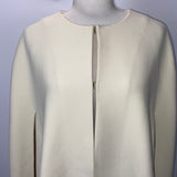 Alice & Olivia $484 Cream Leather Trim Trisha Cape M