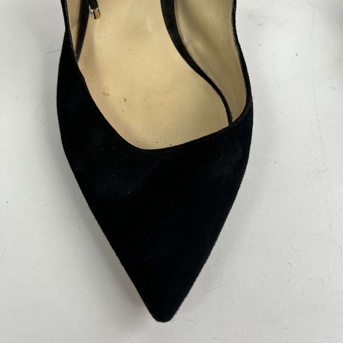 Jimmy Choo Black Suede & Leather Low Heel Pumps 40