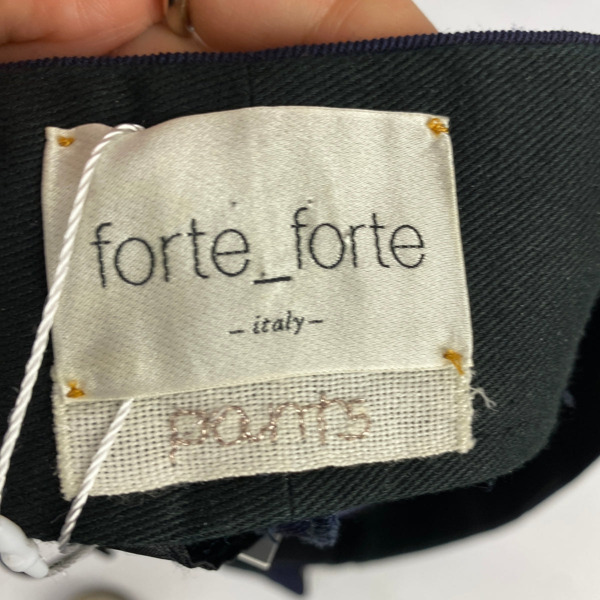 Forte Forte Navy Pure Wool Crop Trousers XS