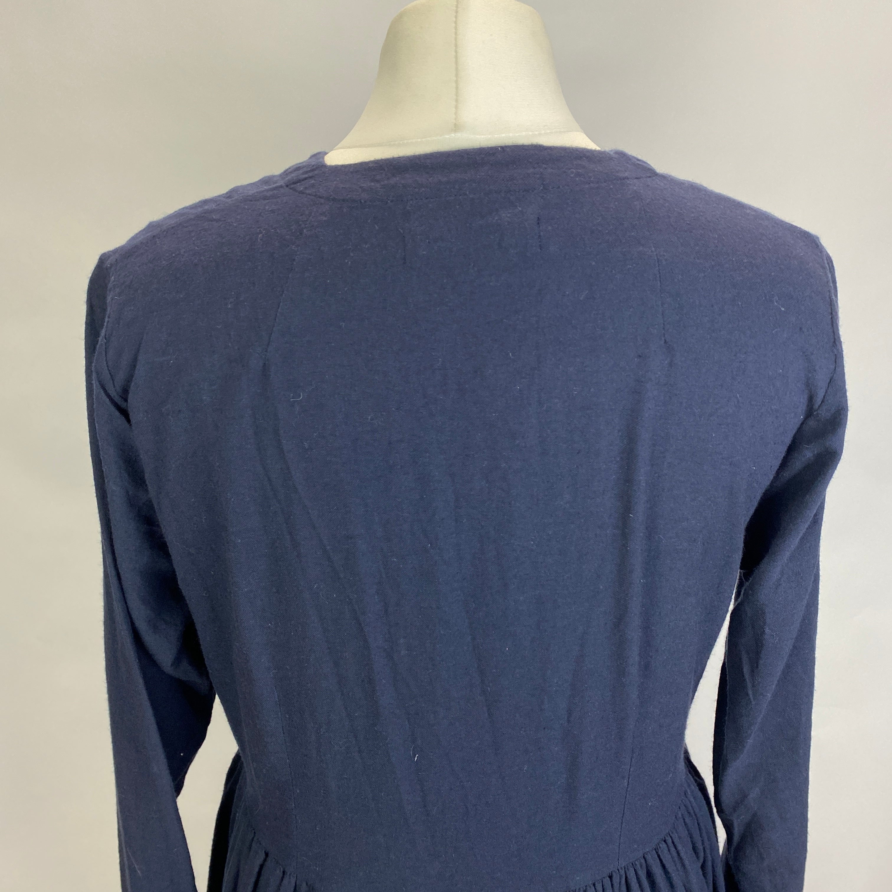 Aime Navy Brushed Cotton Maxi Dress XS/S/M