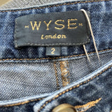 Wyse Blue Denim Seventies Flare Jeans S
