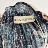 Ulla Johnson Navy & Blue Batik Print Ruffle Top M