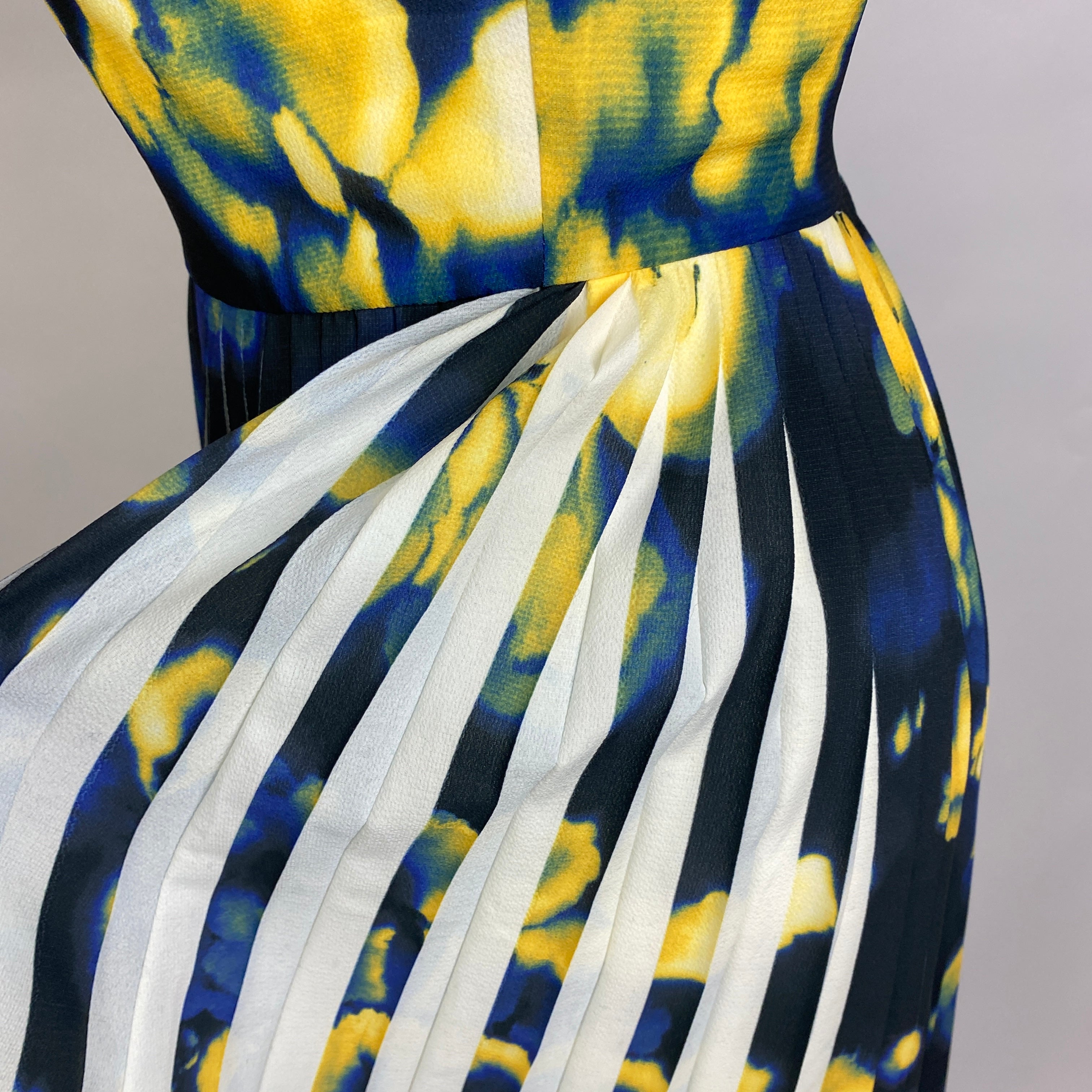 Jason Wu $1895  Ivory & Midnight Digital Print Chiffon Midi Dress XS