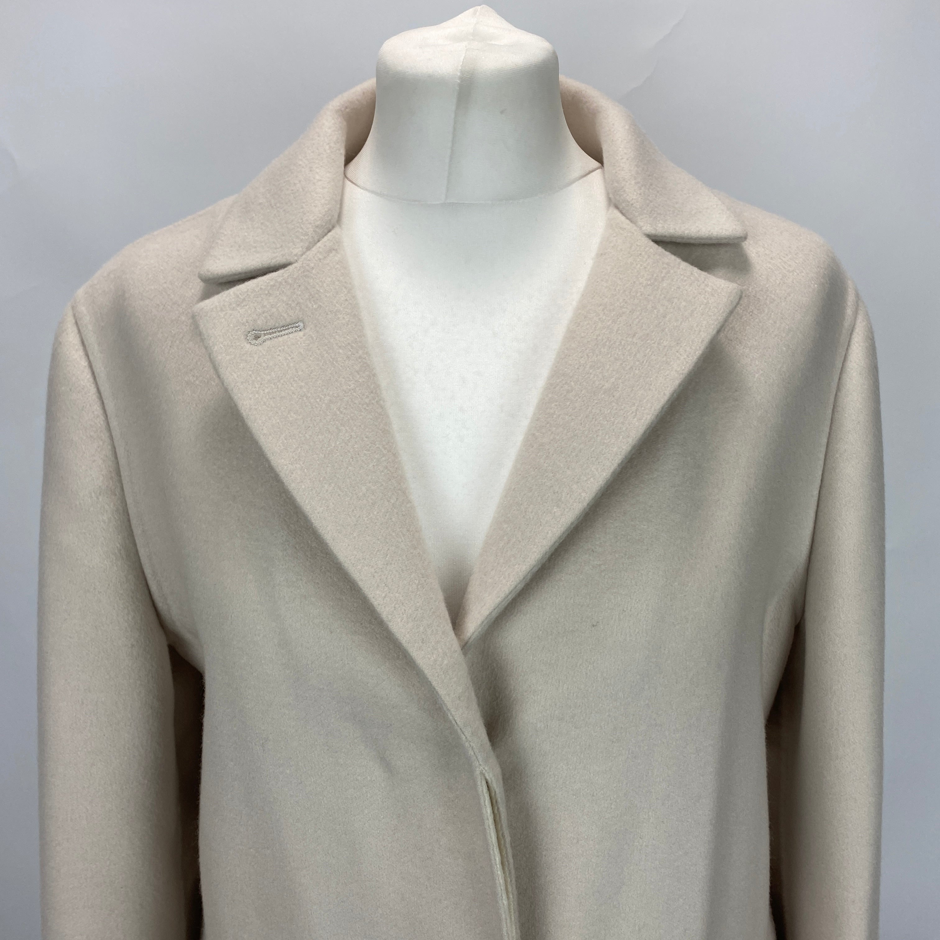Loro Piana New £7350 Vanilla Cashmere Coat S