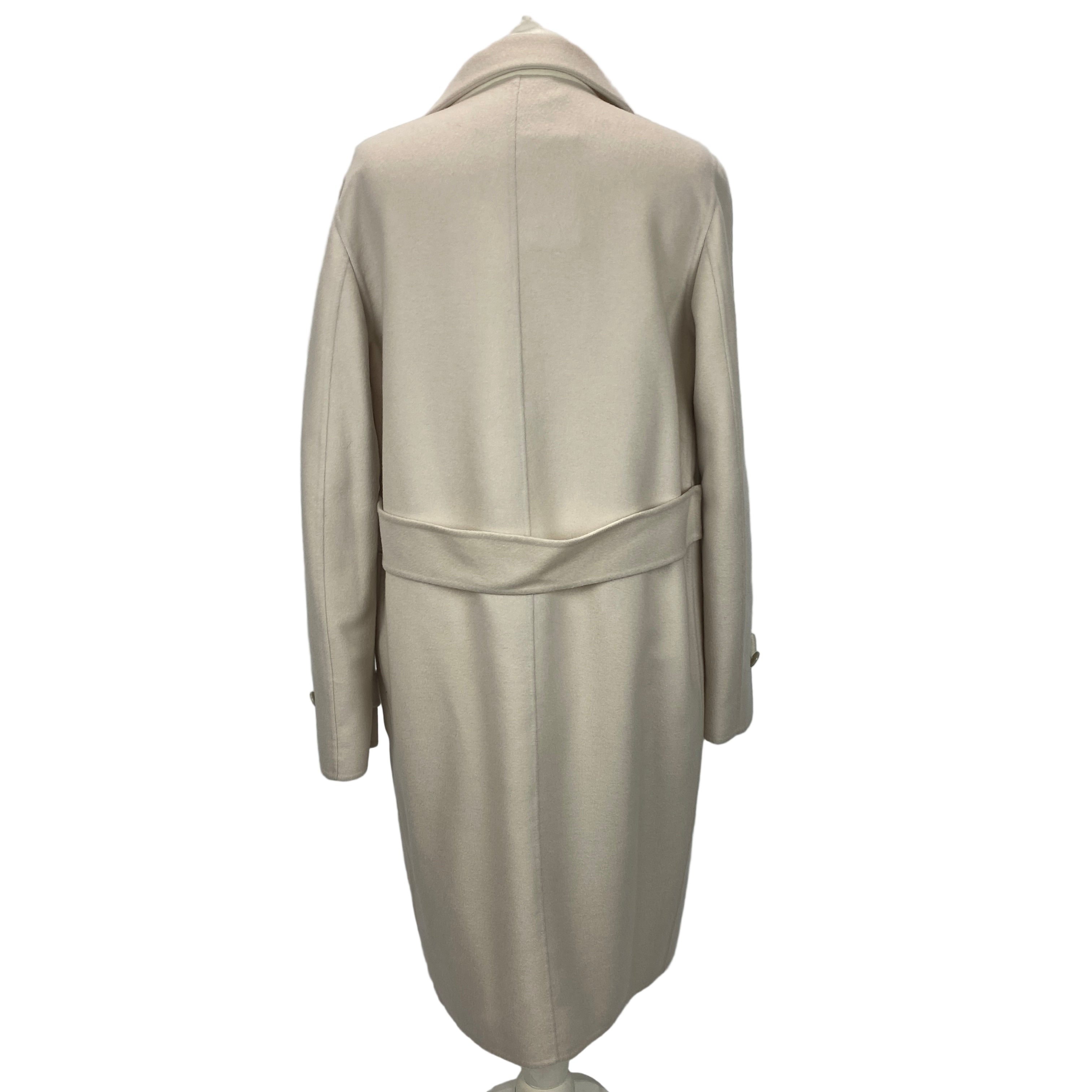 Loro Piana New £7350 Vanilla Cashmere Coat S