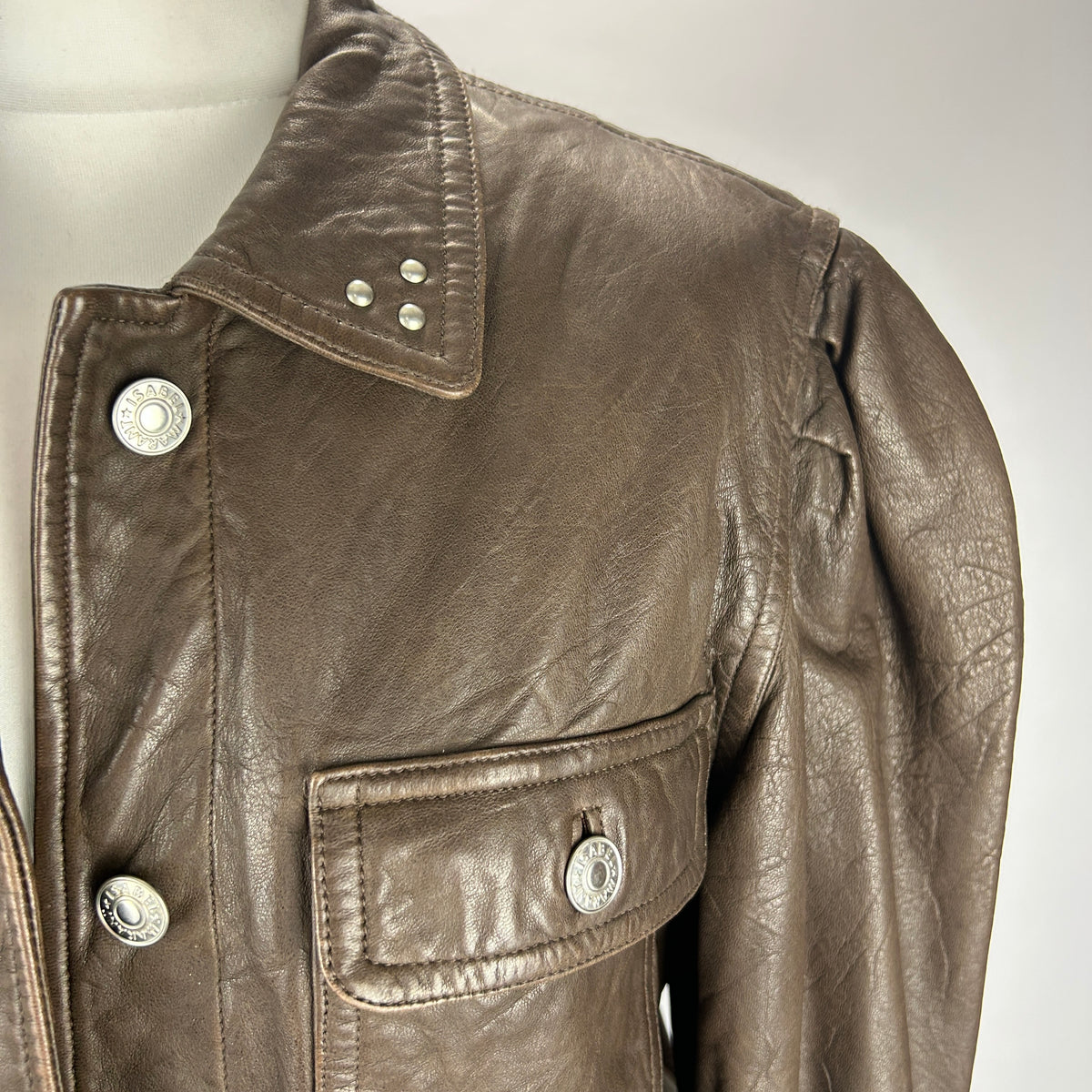 Isabel Marant Etoile £500 Chocolate Leather Bering Jacket M