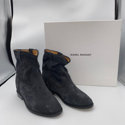 Isabel Marant Etoile Brand New £595 Black Suede Crisi Ankle Boots 37