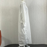 LA Collection Brand New $645 White Stretch Cotton Audrey Shirtdress L/XL