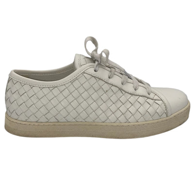 Bottega Veneta White Intrecciato Speedster Trainers 37