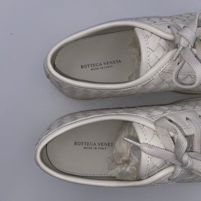 Bottega Veneta White Intrecciato Speedster Trainers 37