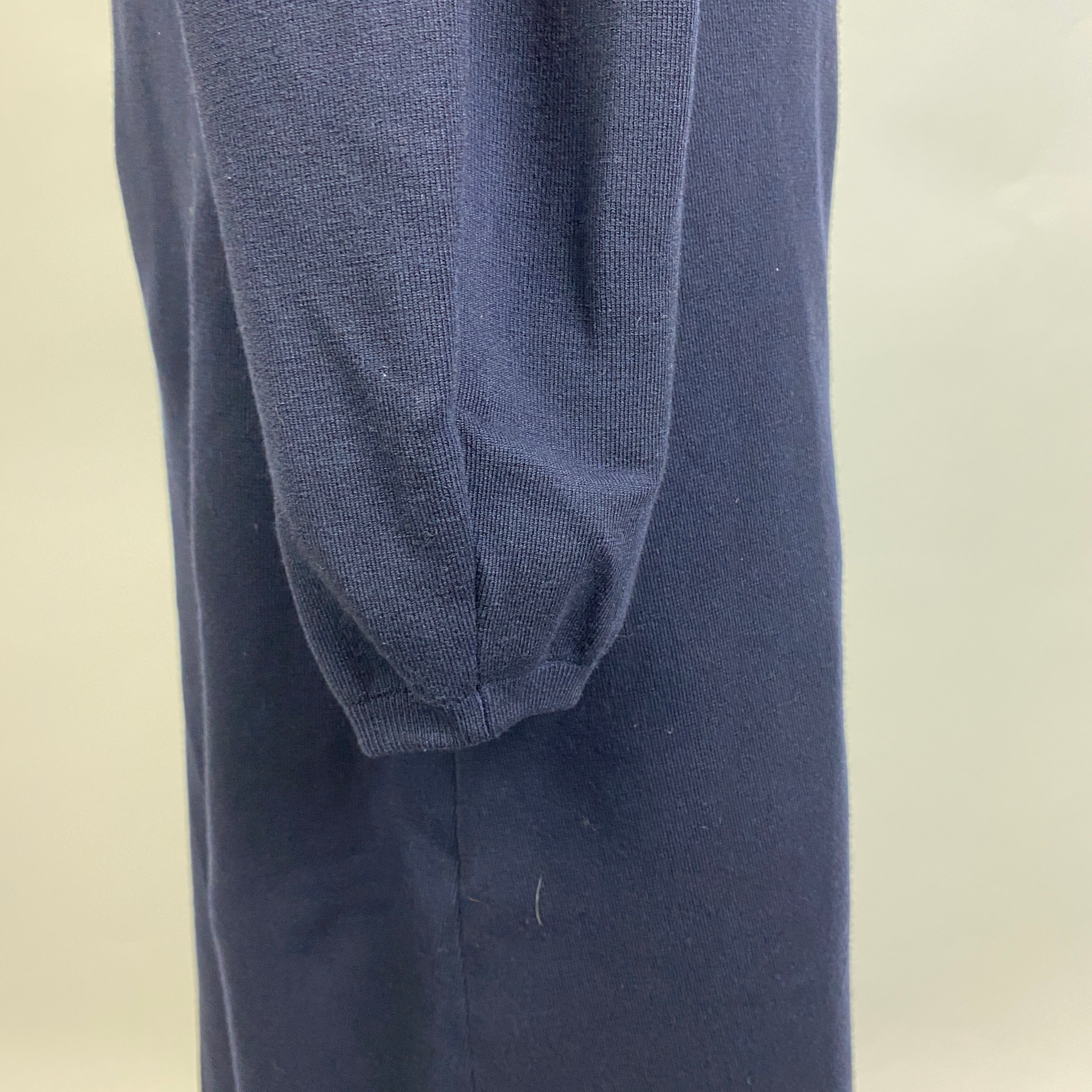 Tibi Navy Knit Zipper Detail Maxi Dress S