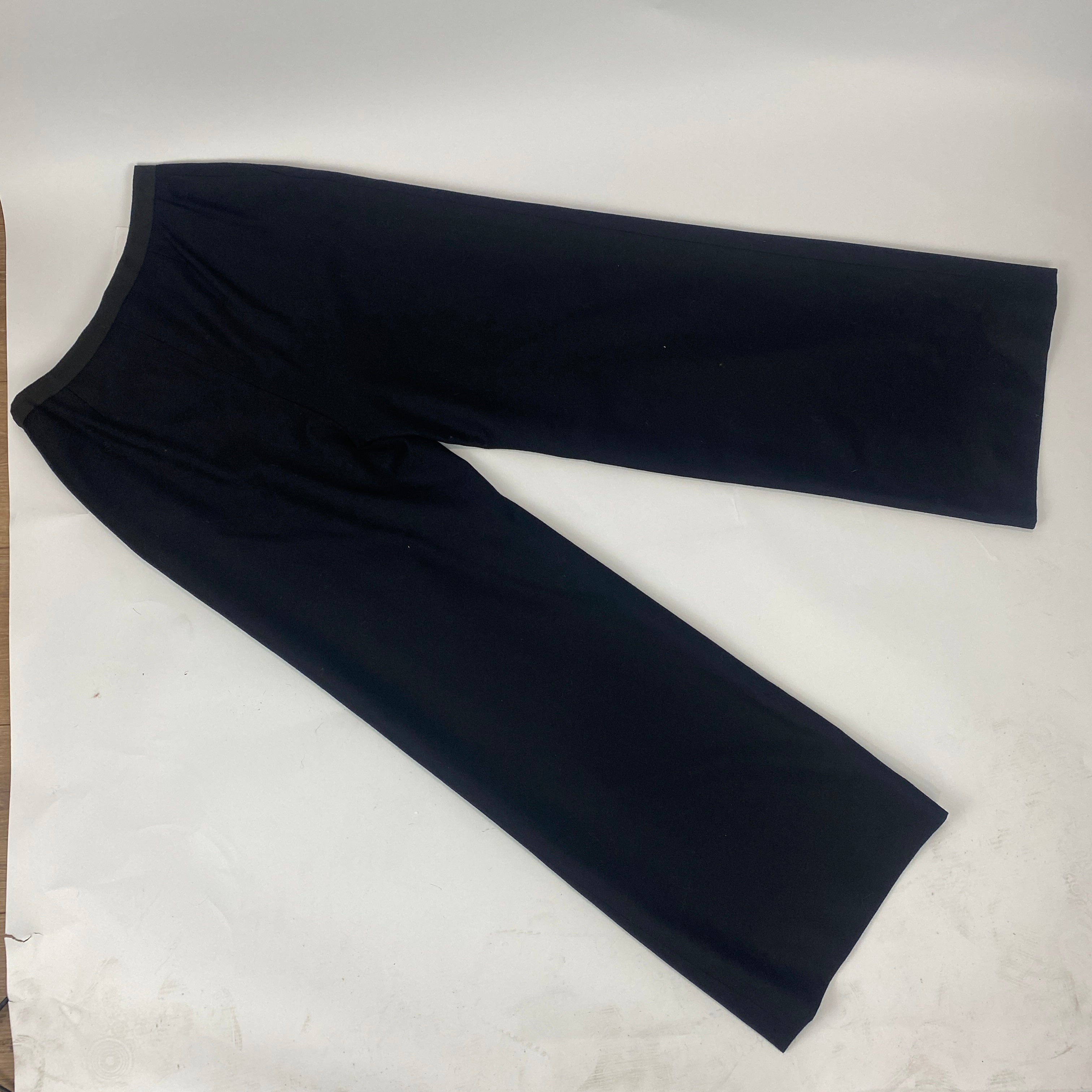 Chanel Black Wool & Cashmere Wide Leg Trousers S