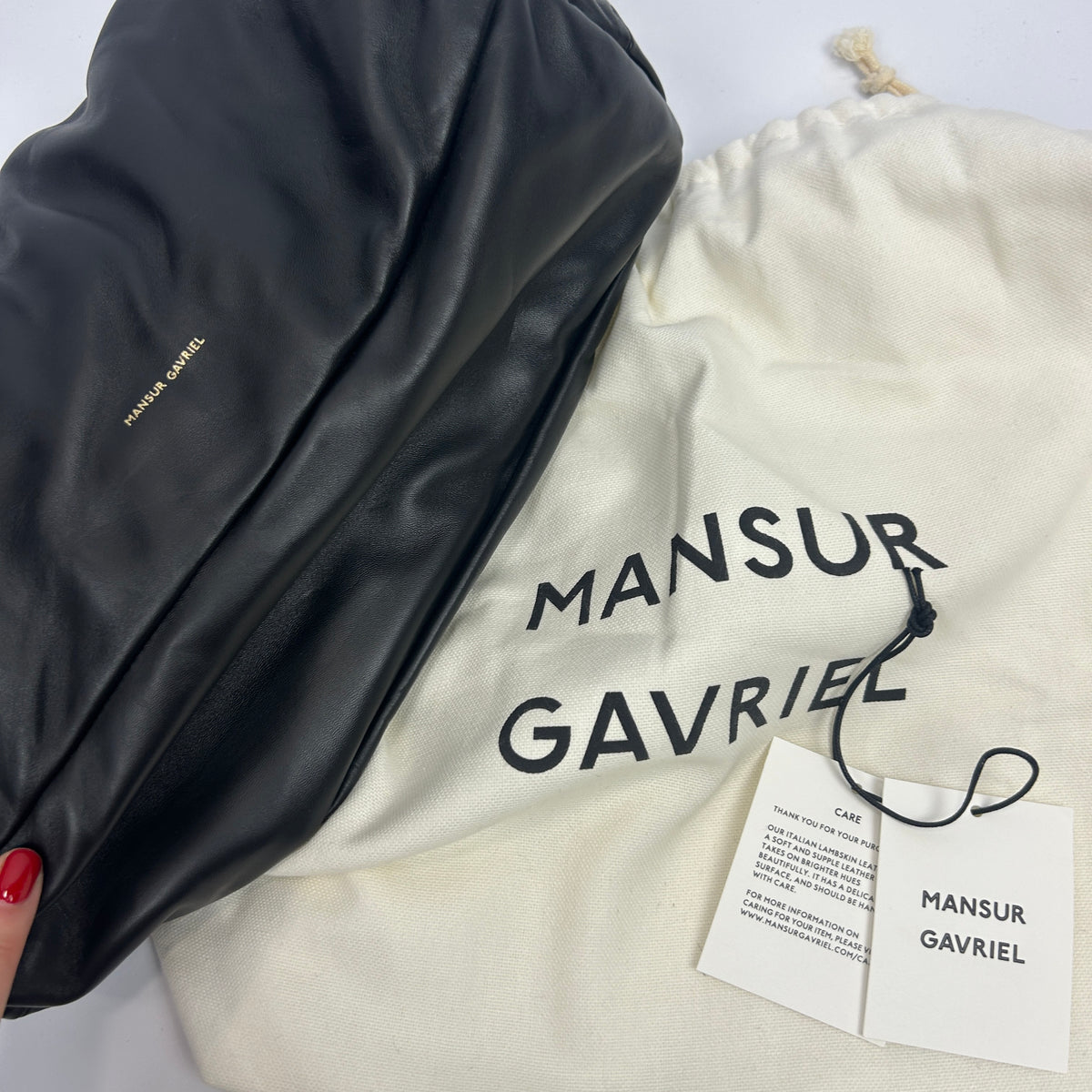 Mansur Gavriel New £531 Black Cloud Underarm Clutch Bag