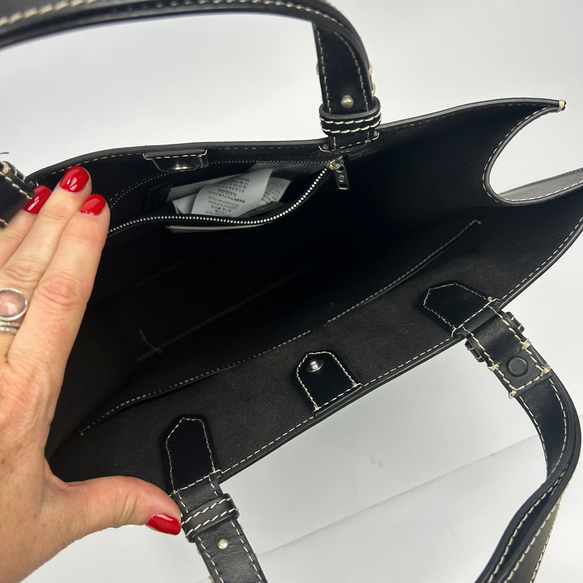 Martin Margiela Black Leather Satchel Tote Bag