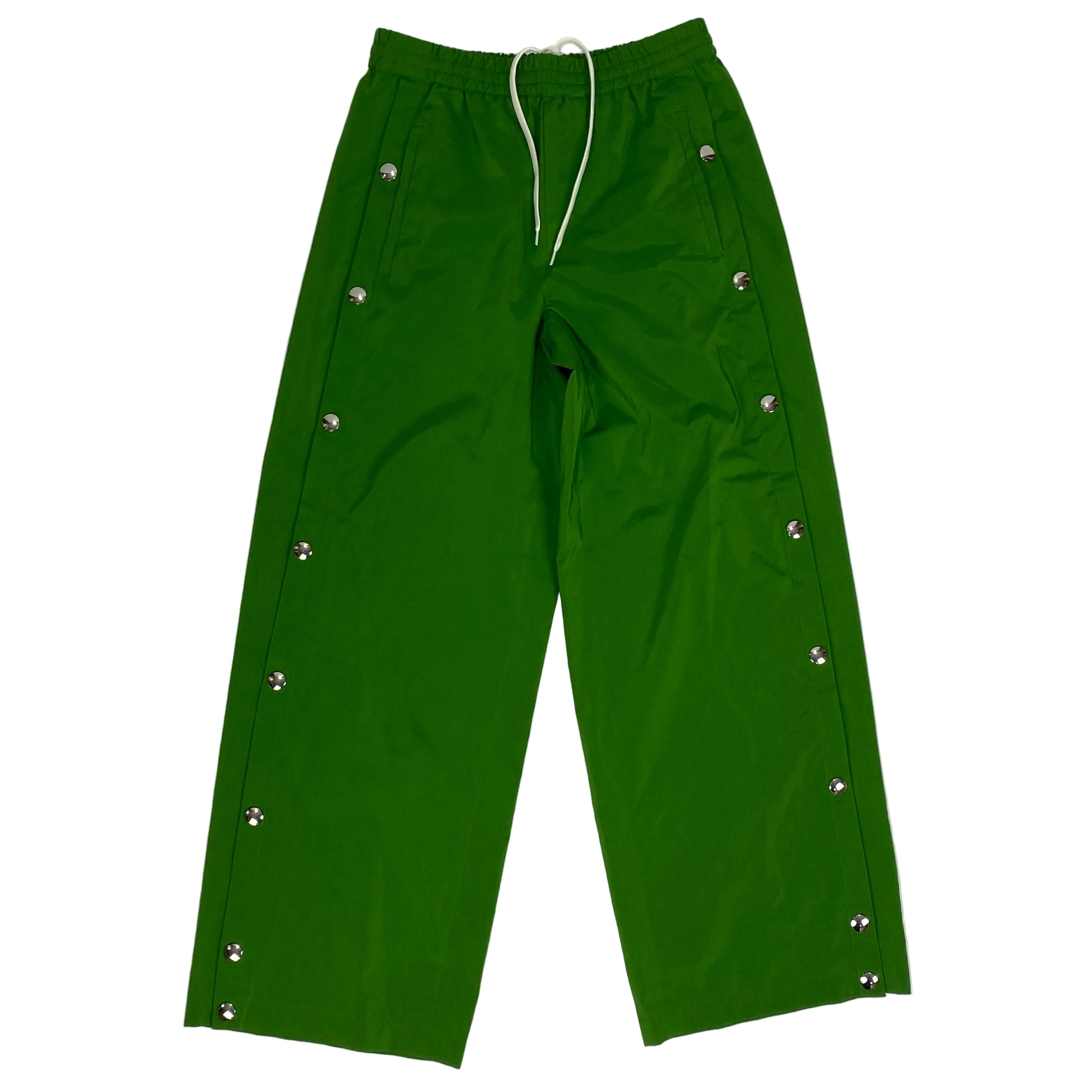 Tibi New £735 Emerald Poppered Nylon Track Pants XS