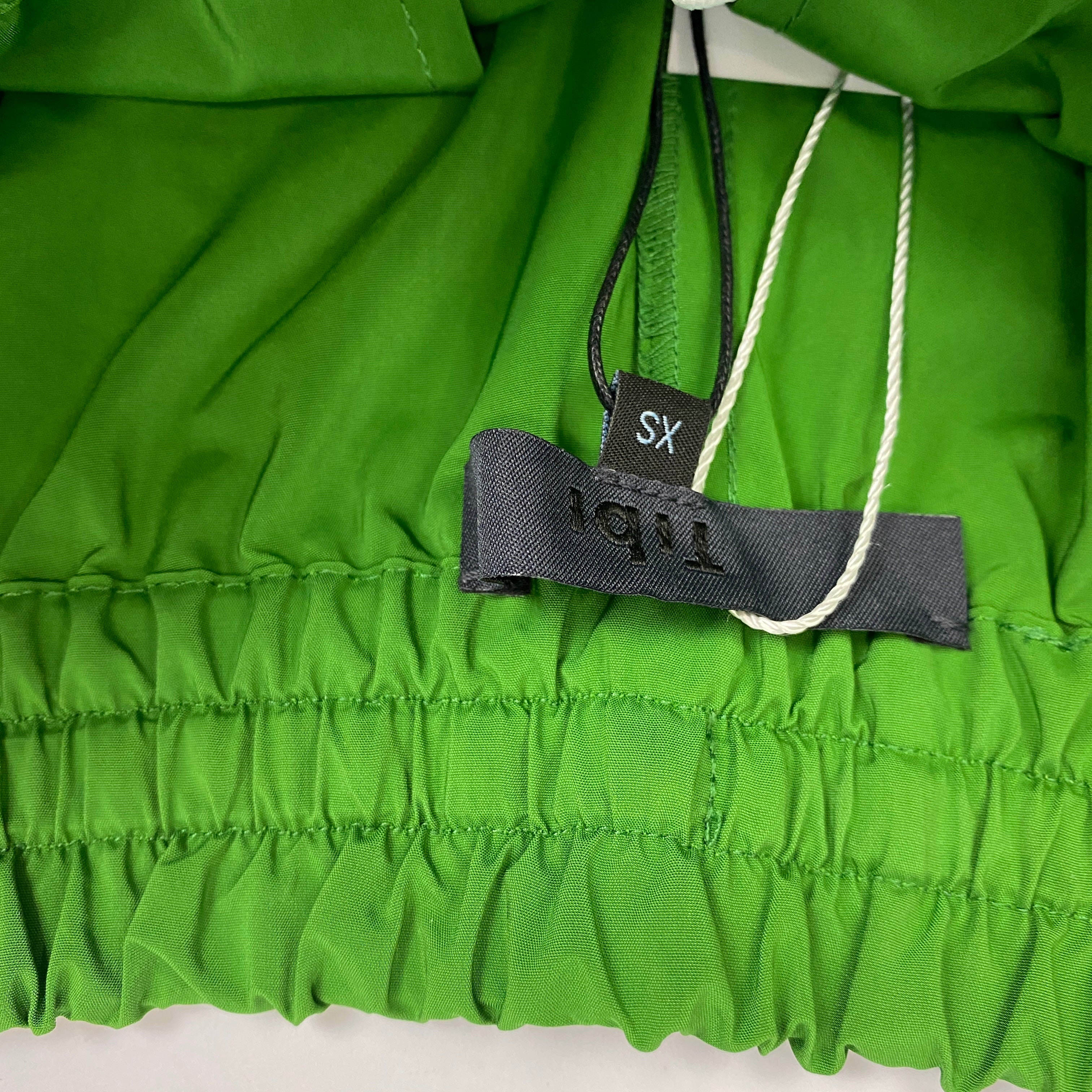Tibi New £735 Emerald Poppered Nylon Track Pants XS