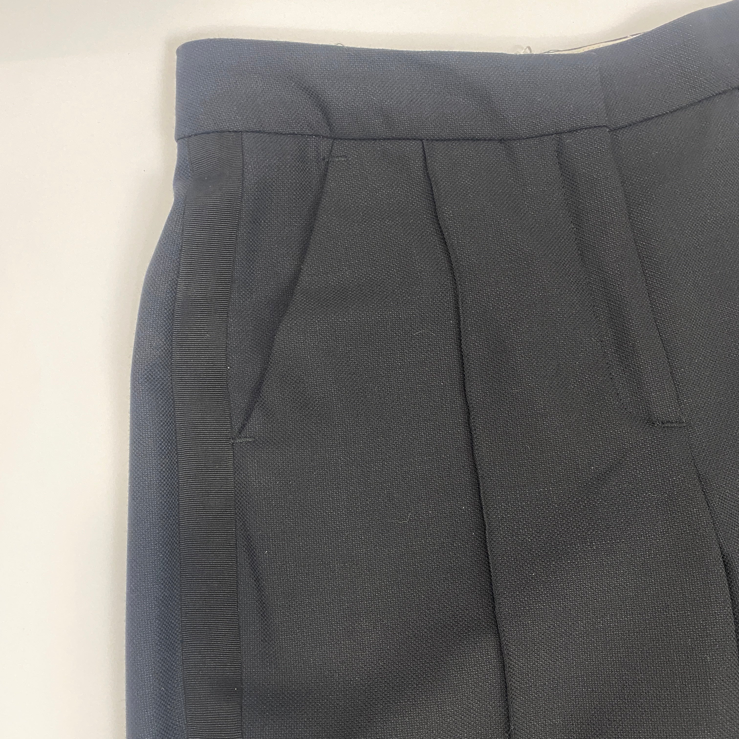 Me&Em Black Wool Mix Side Stripe Trousers XS