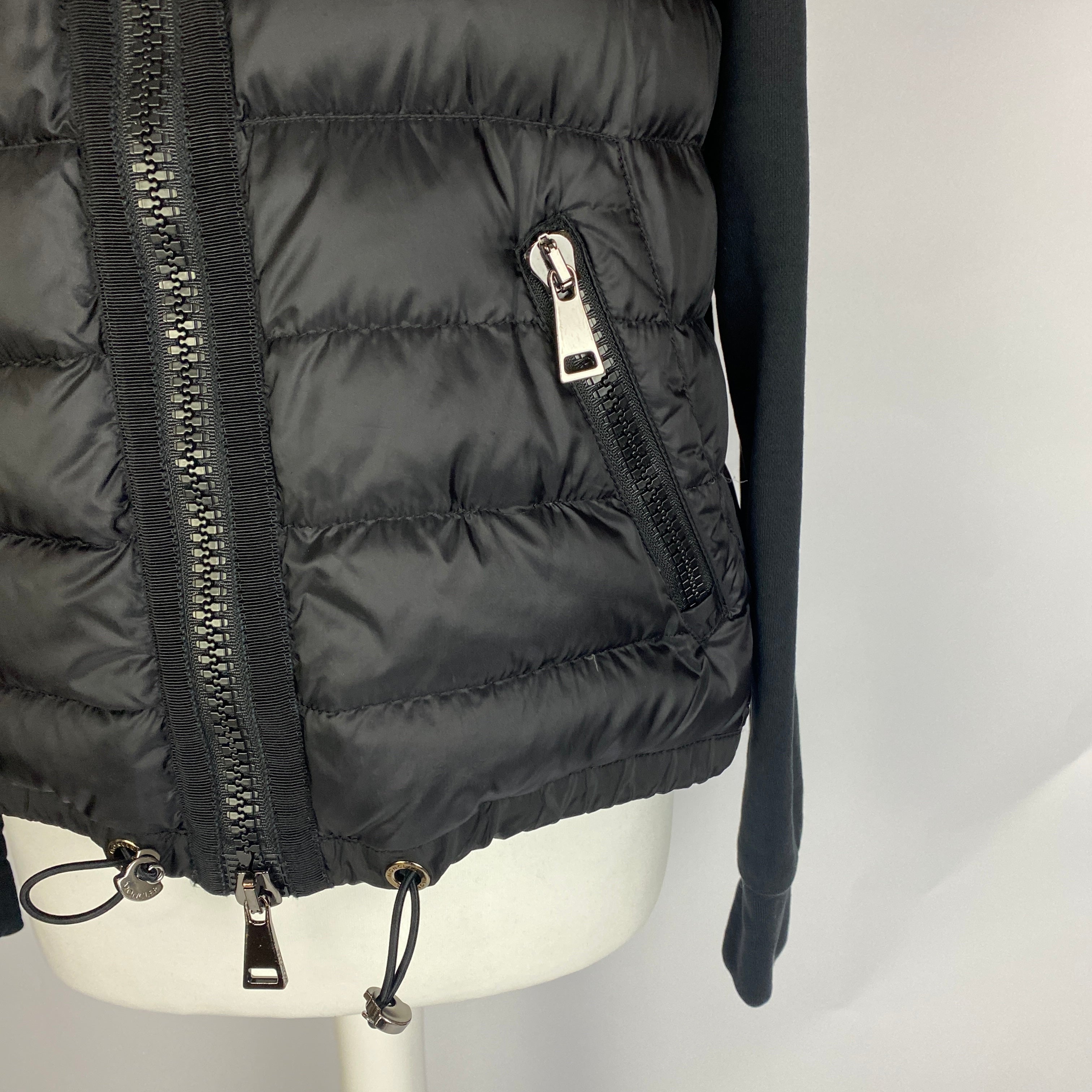 Moncler Black Lightweight Duvet Maglia Jacket M