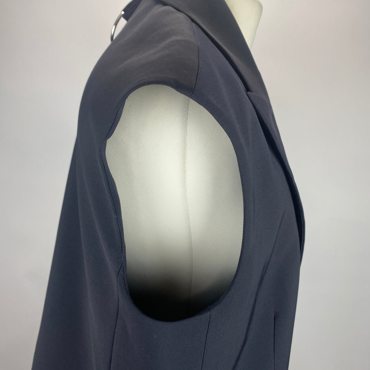 Tibi New £400 Navy Tropical Wool Sleeveless Liam Jacket XS