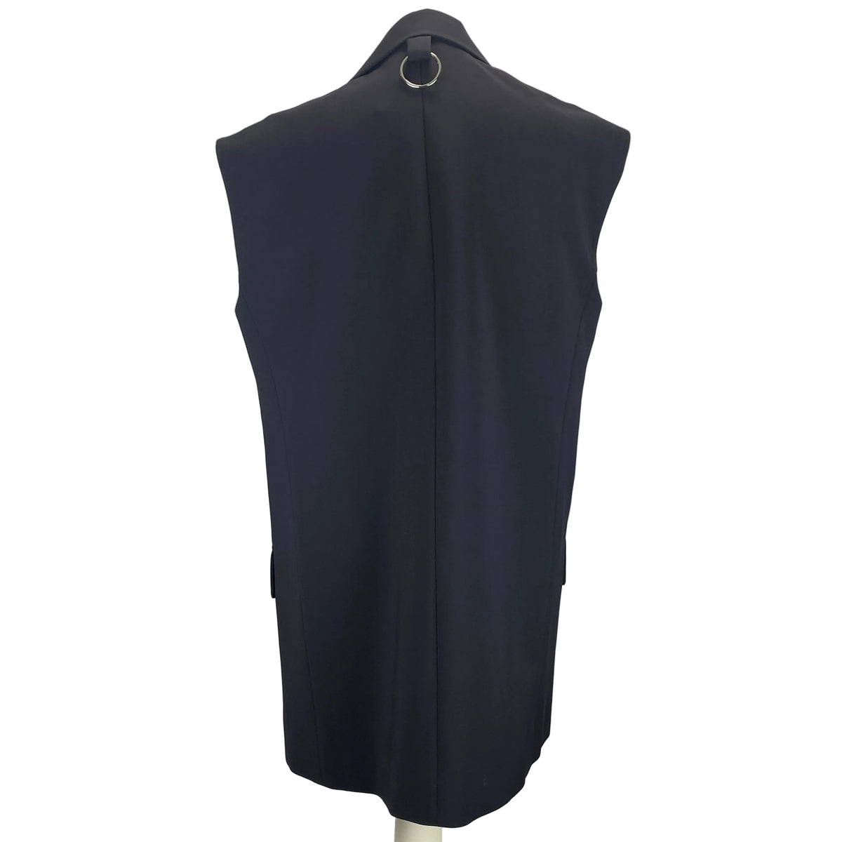 Tibi New £400 Navy Tropical Wool Sleeveless Liam Jacket XS