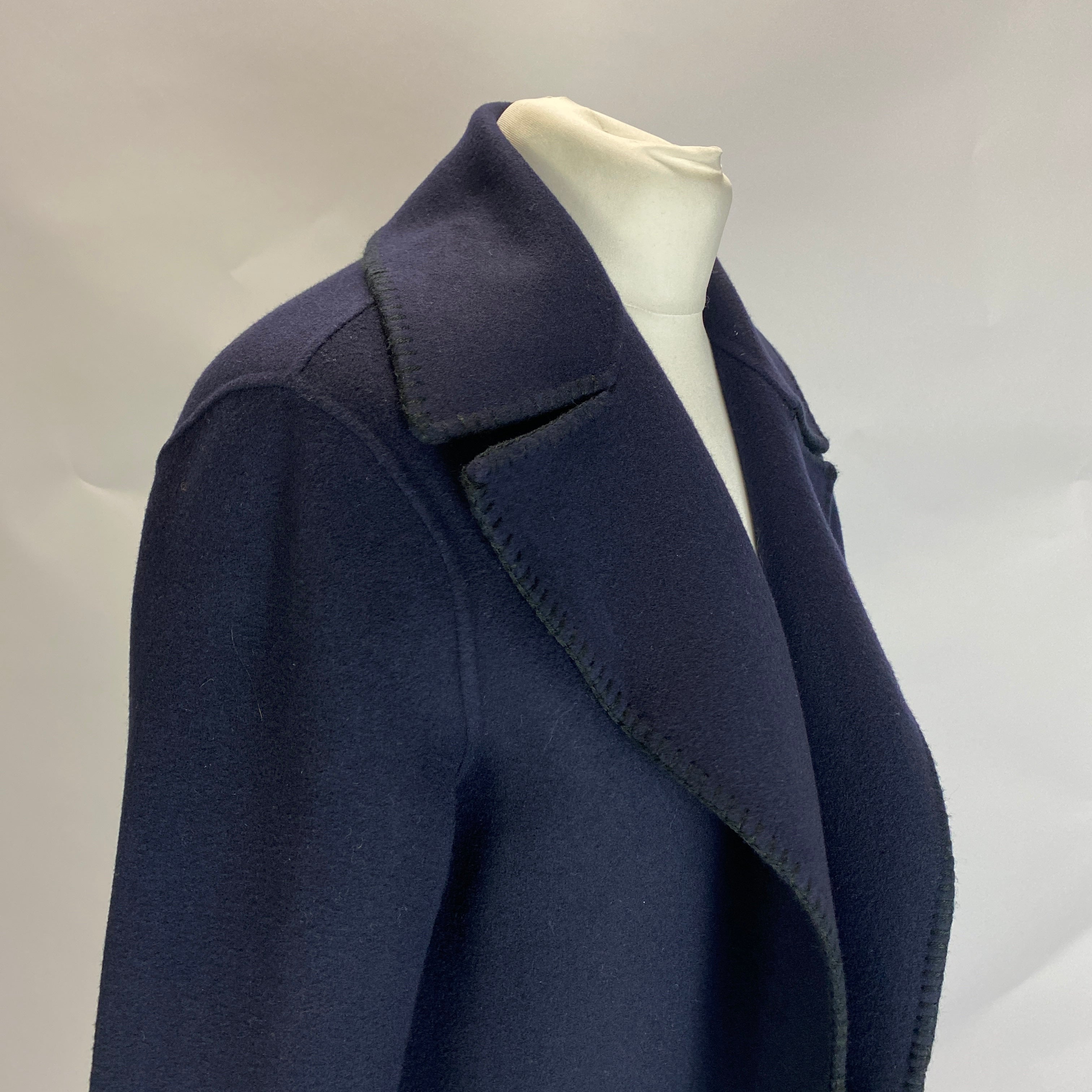 Theory Navy Wool & Cashmere Lightweight Blanket Jacket S