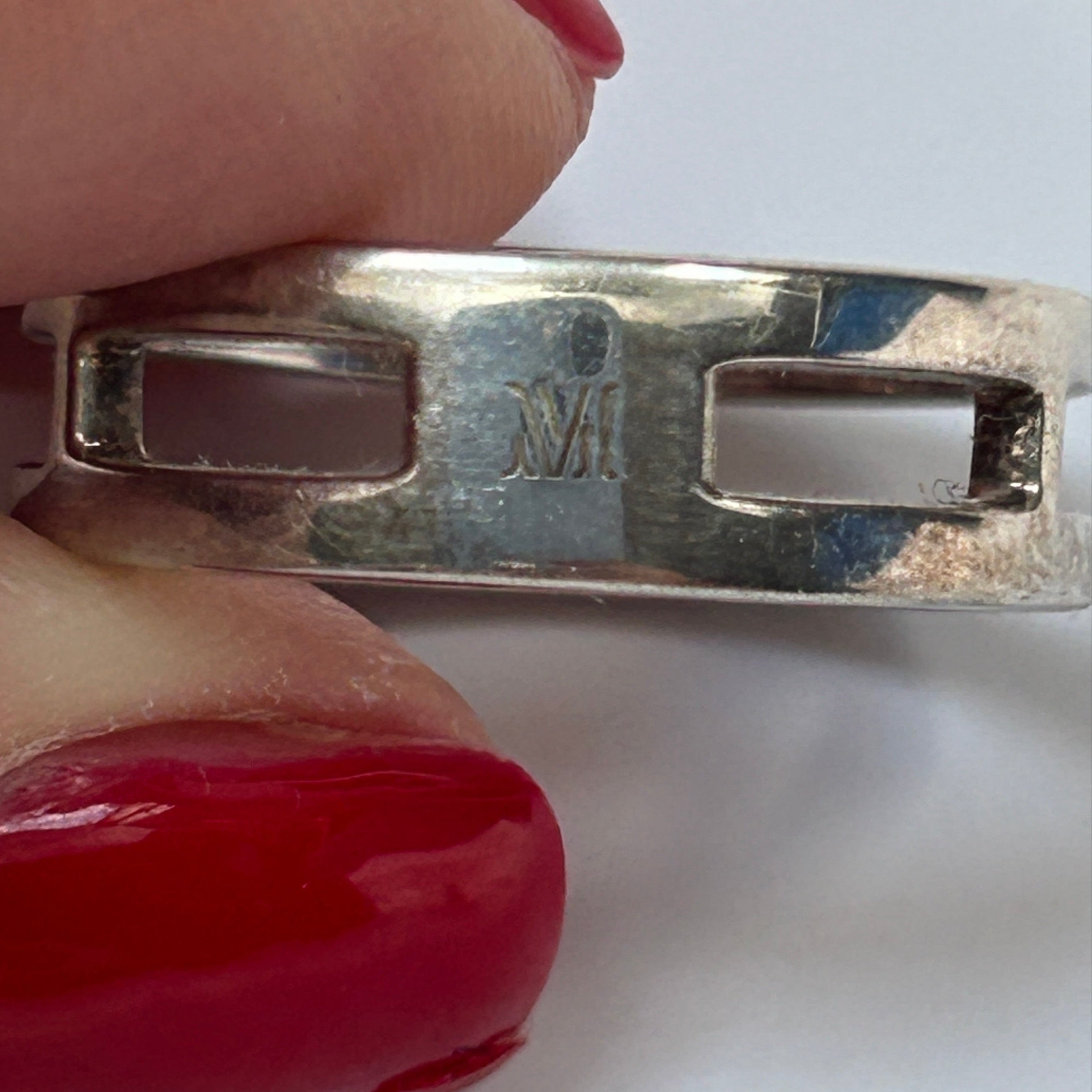 Monica Vinader £328 Sterling Silver Skinny Double Band Ring