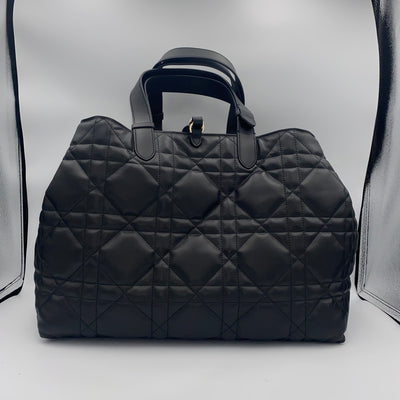 Dior Brand New £3500 Black Large Toujours Cannage Tote Bag