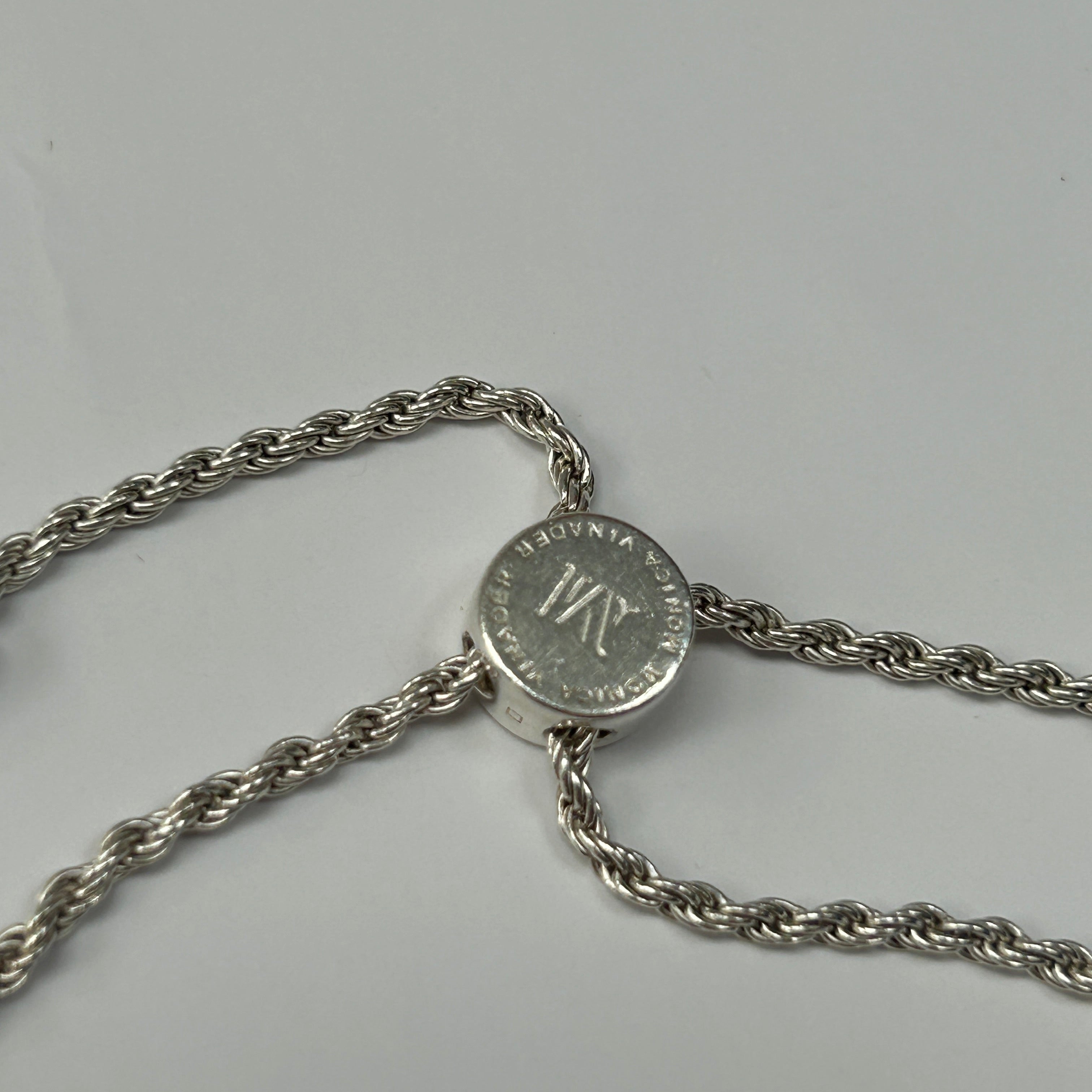 Monica Vinader £230 Silver Linear Bead Friendship Chain Bracelet