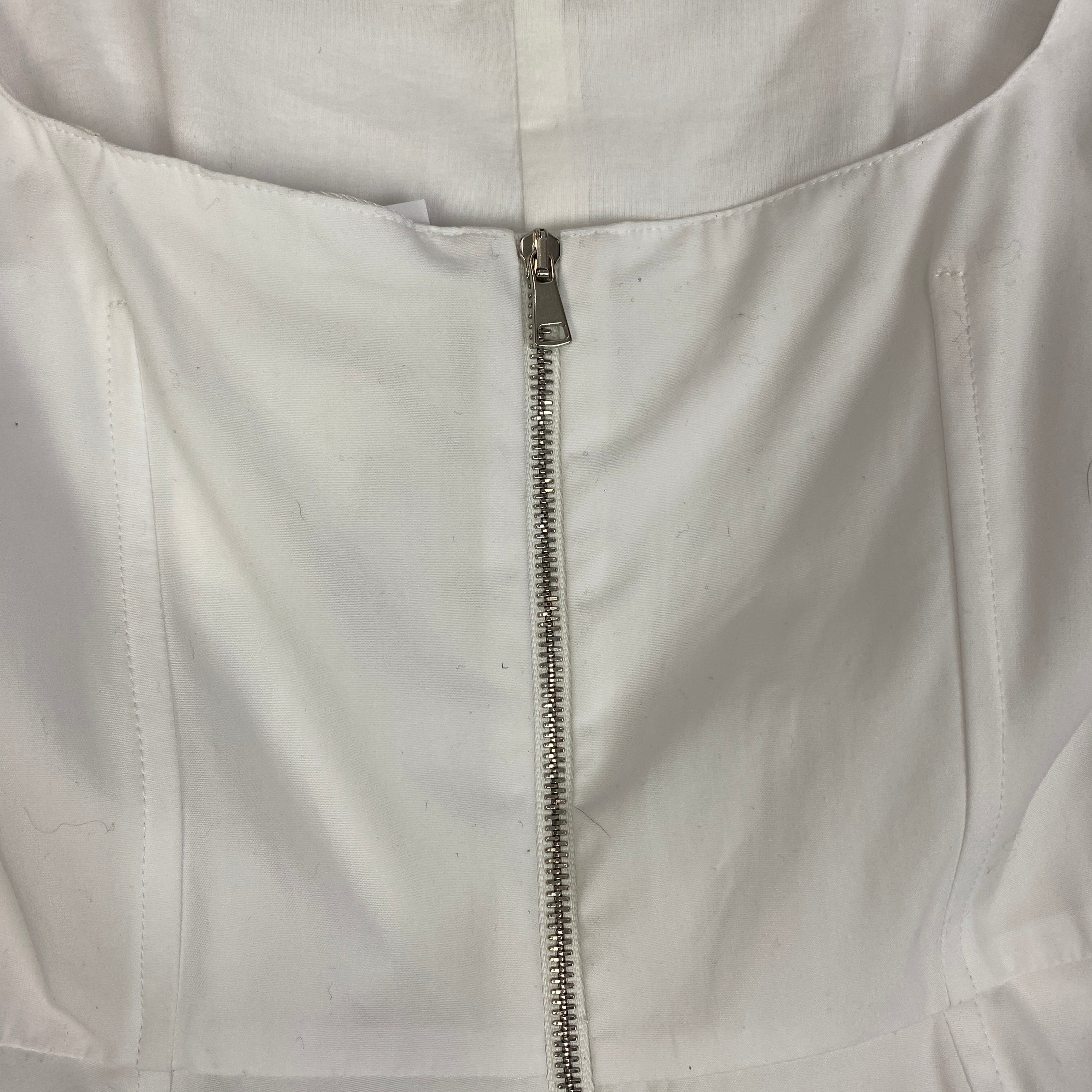 Sportmax New White Cotton Poplin Maxi Dress XXS