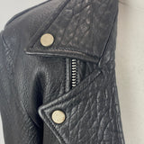 Raey Brand New Black Leather Classic Biker Jacket XS