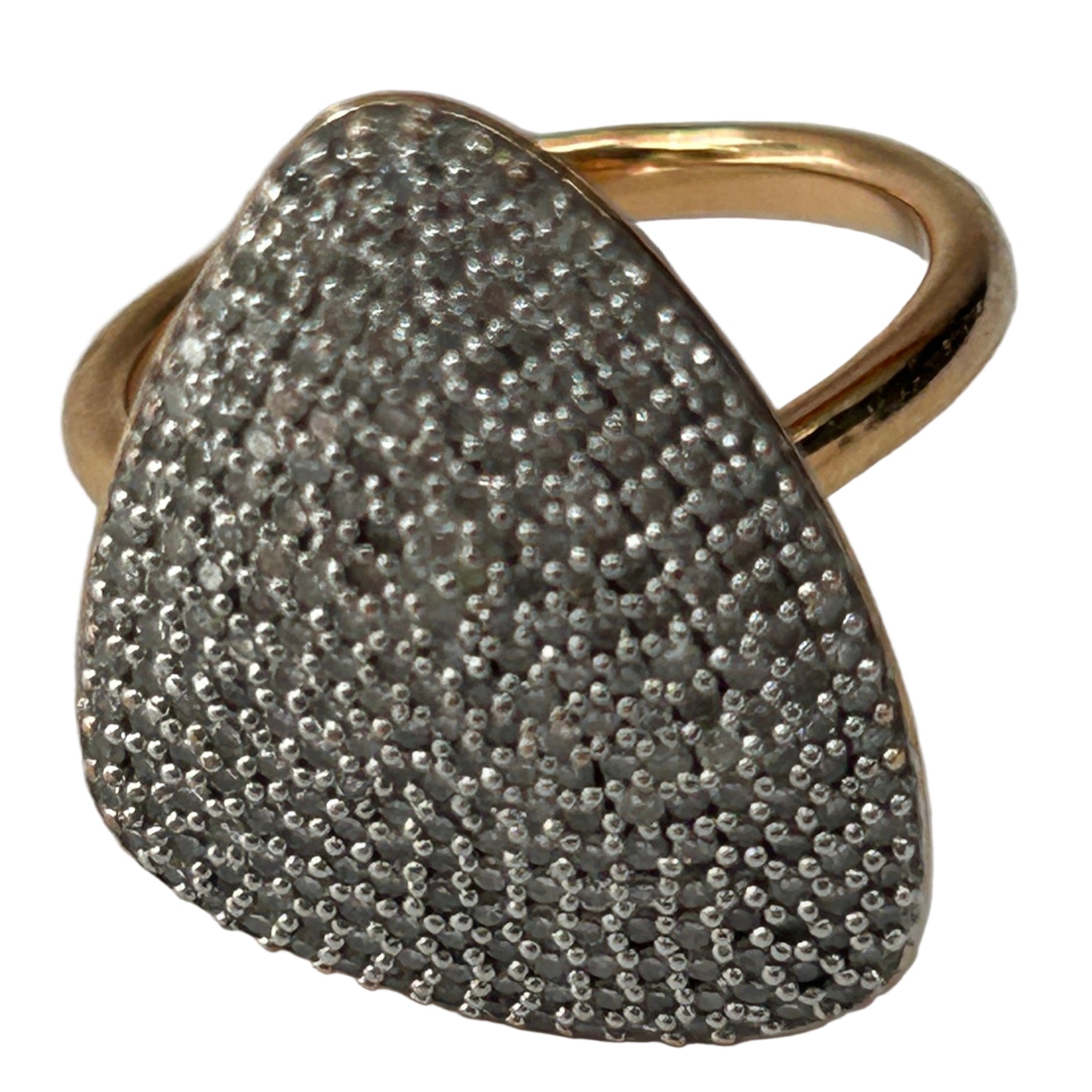 Monica Vinader £995 Gold Vermeil Nura Pave Diamond Ring