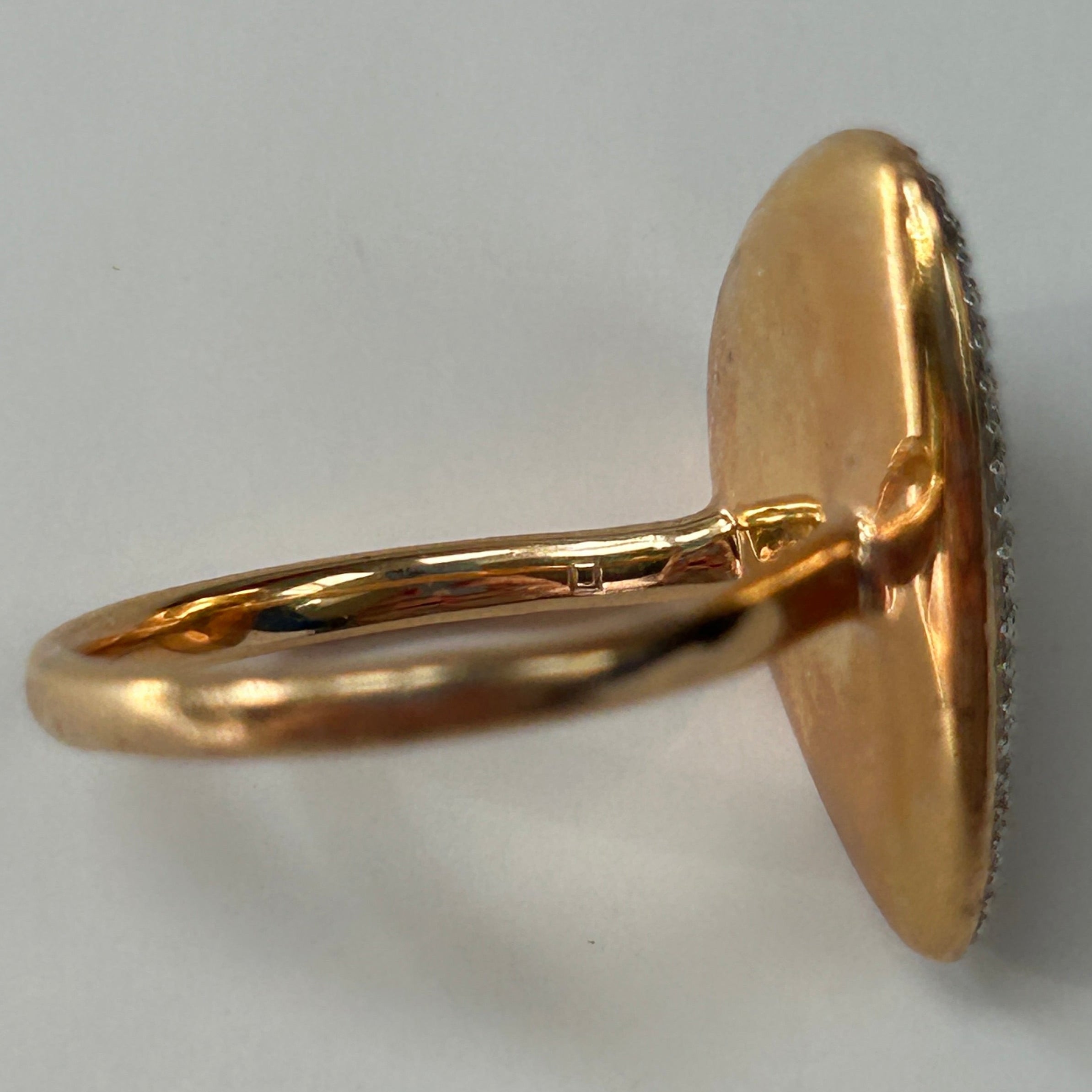 Monica Vinader £995 Gold Vermeil Nura Pave Diamond Ring