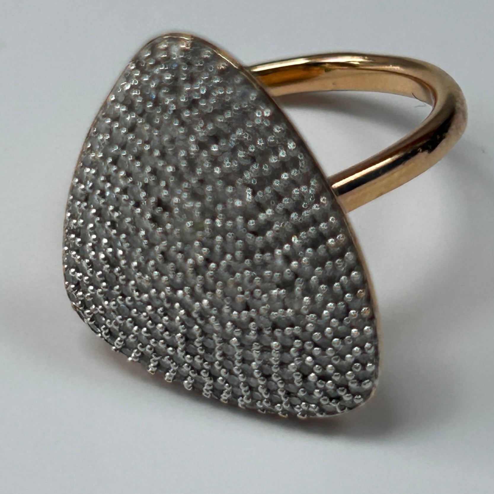Monica Vinader £995 Gold Vermeil Nura Pave Diamond Ring