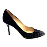 Jimmy Choo Navy Studded Suede Heels 38.5