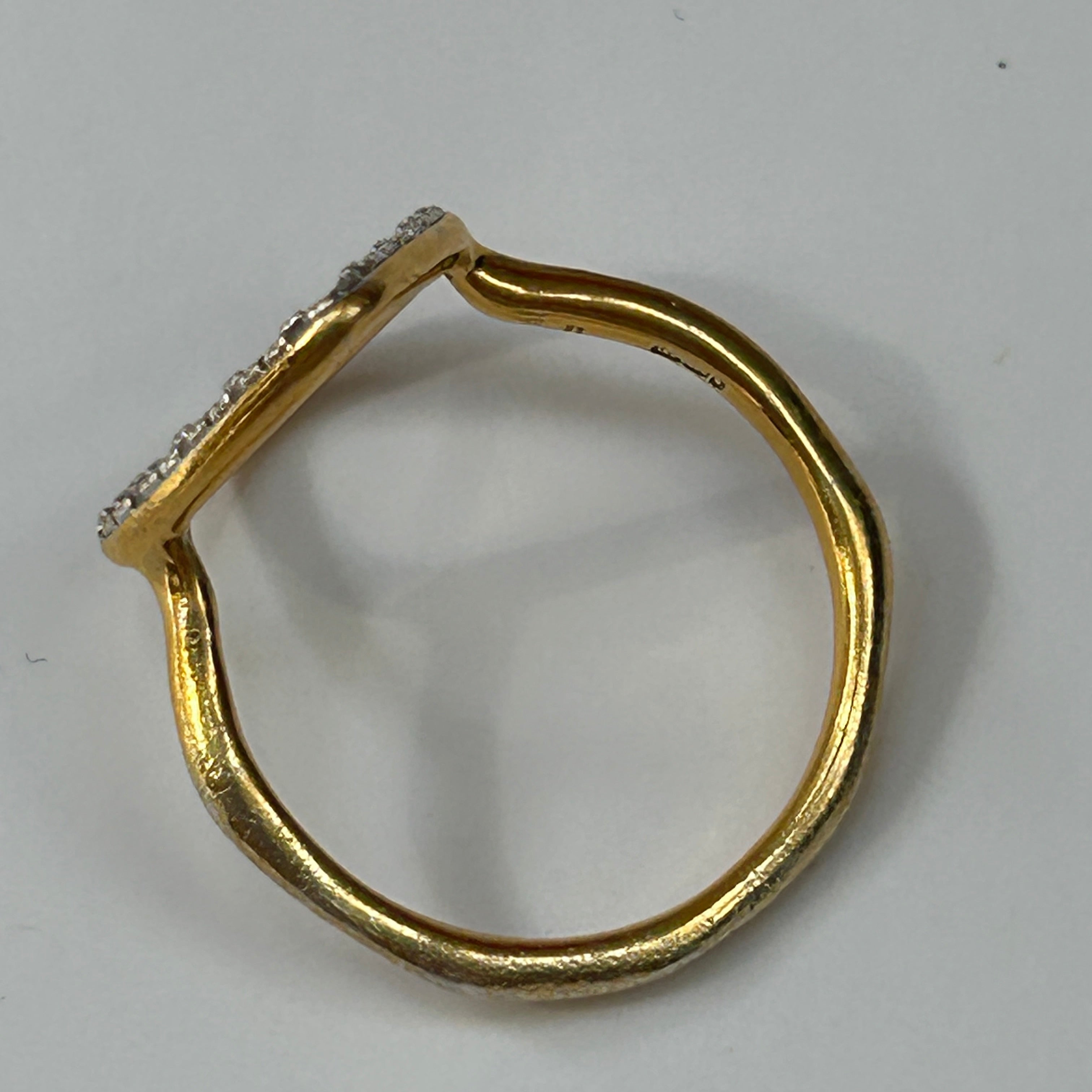 Monica Vinader £180 Gold Riva Kite Diamond Ring