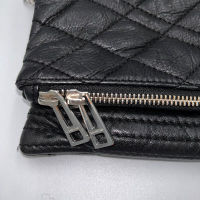 Zadig & Voltaire £430 Black Quilted Fold Over Evening Bag