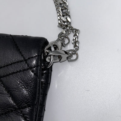 Zadig & Voltaire £430 Black Quilted Fold Over Evening Bag