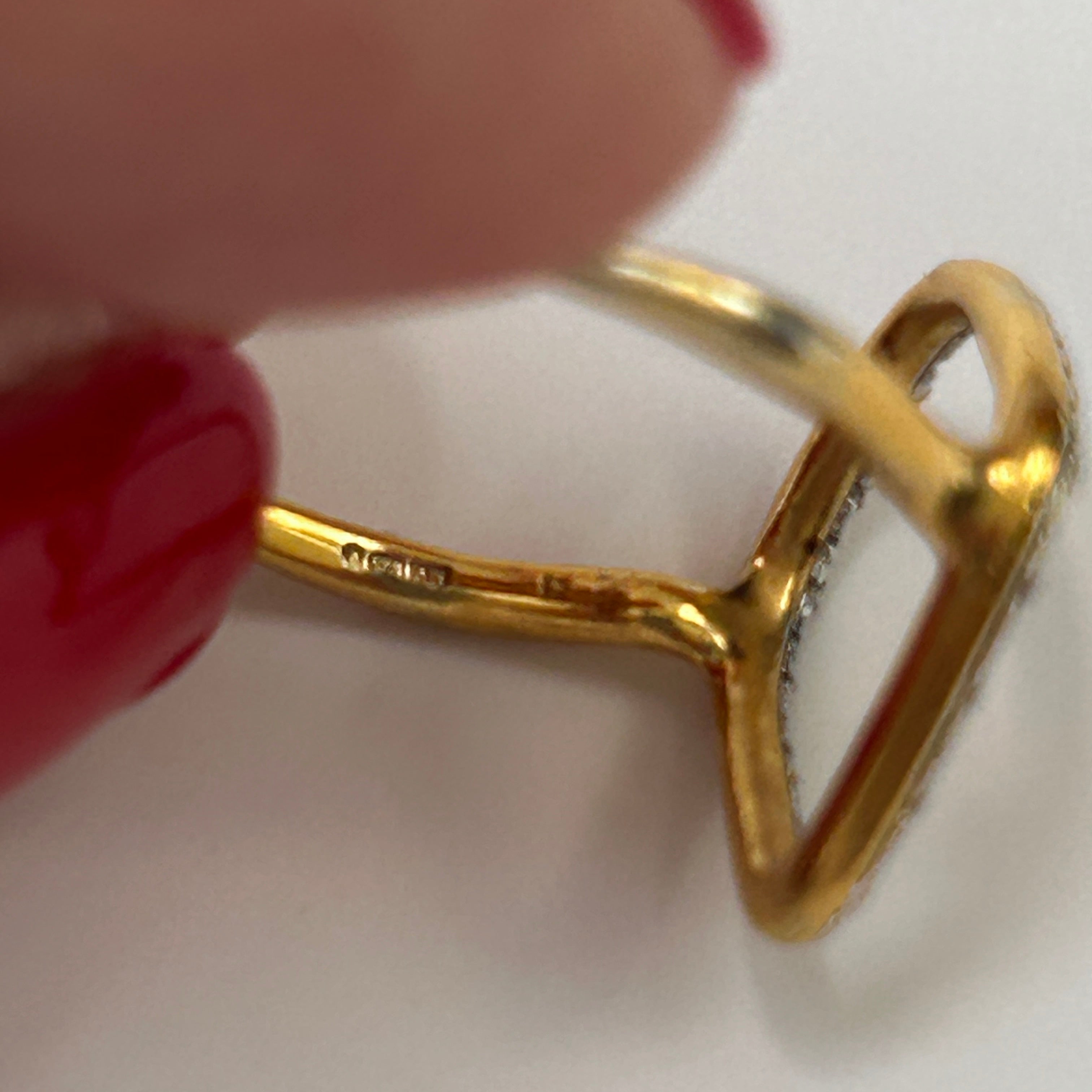 Monica Vinader £180 Gold Riva Kite Diamond Ring