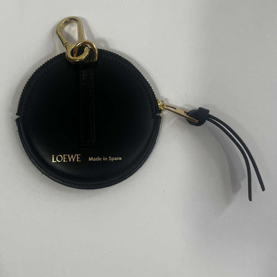 Loewe New £325 Black Logo Jacquard Cookie Charm Purse