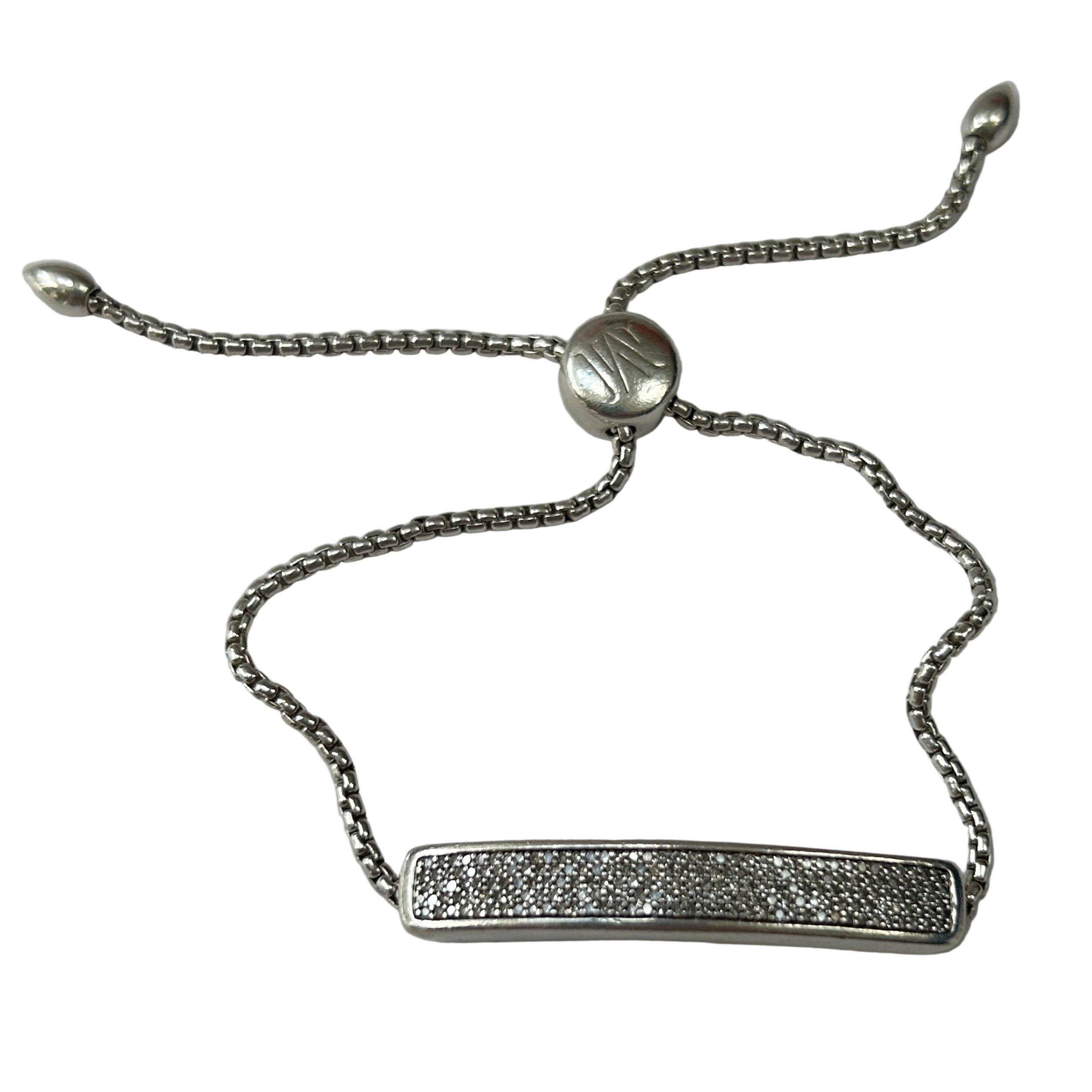 Monica Vinader £950 Silver Baja Diamond Bracelet